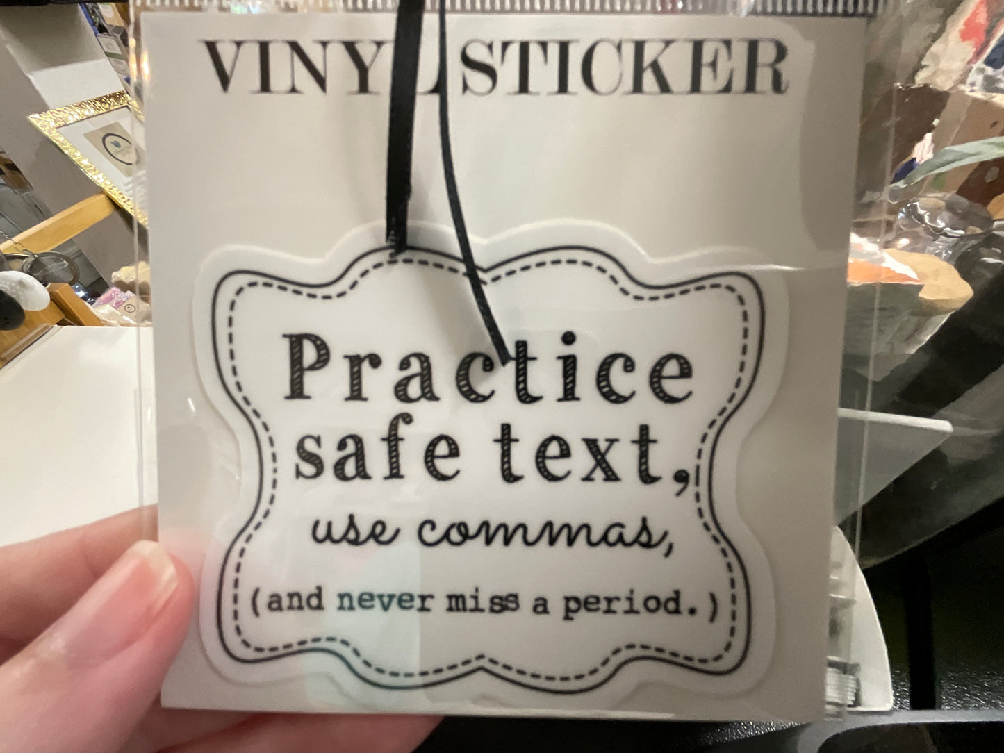 Practice Safe Text Vinyl Sticker