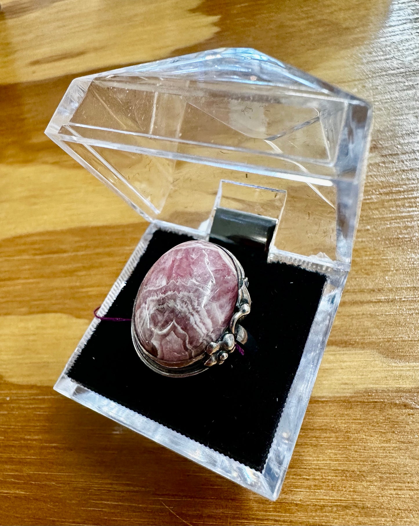 Rhodochrosite 925 Silver Ring