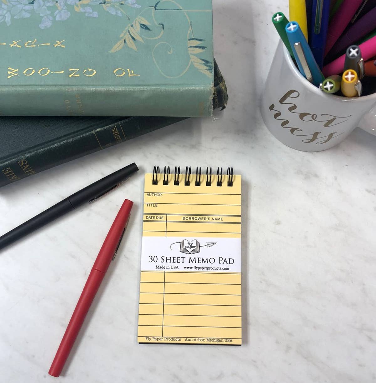 Vintage Nostalgia Library Card Handmade Memo Pad