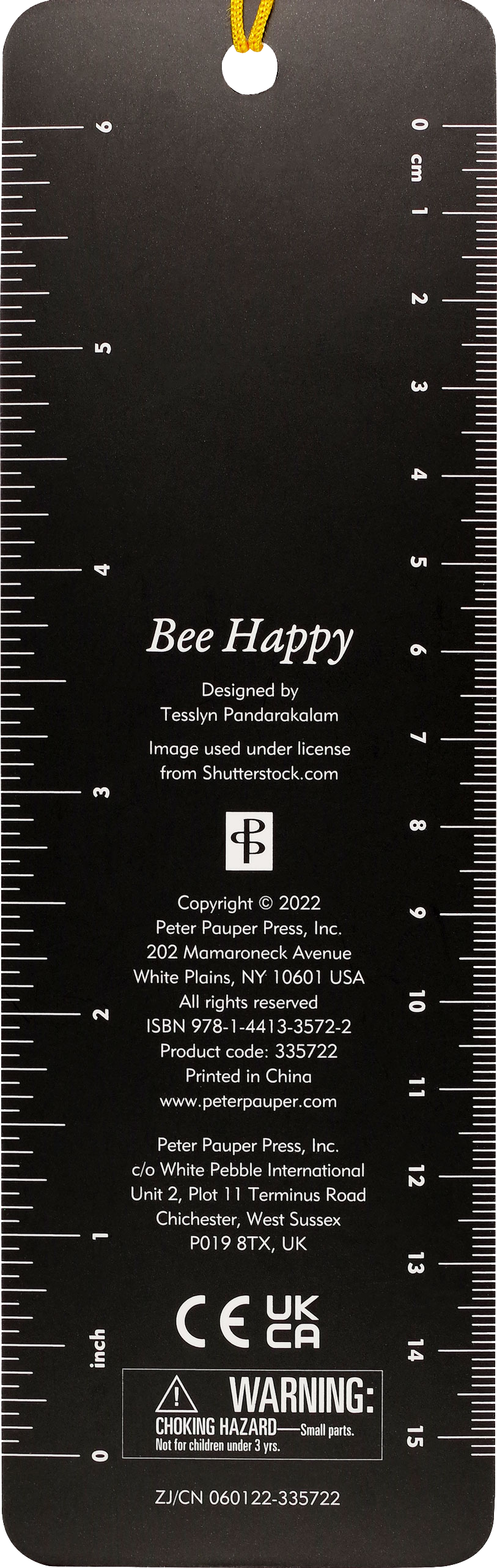 Bee Happy Beaded Bookmark