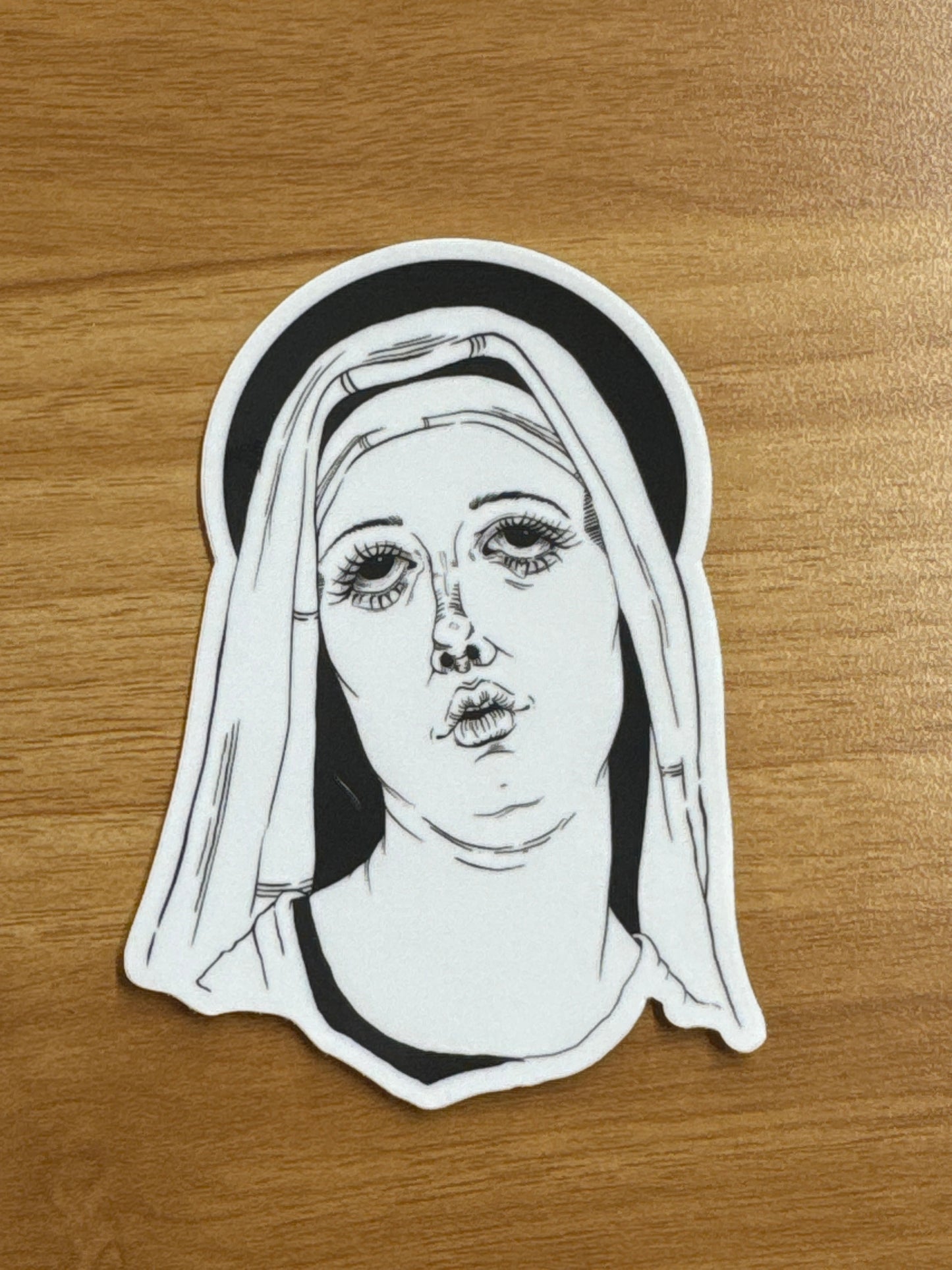 Nun Sticker Designed by Ritamarie