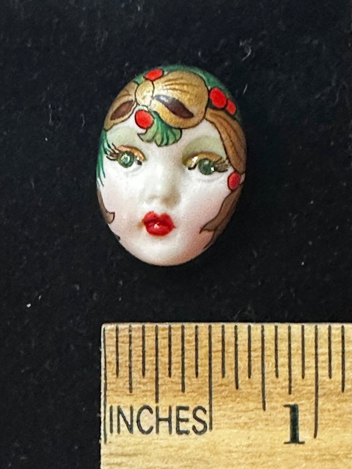 Vintage Adagio Hand Painted Porcelain Pendant “New Beau”