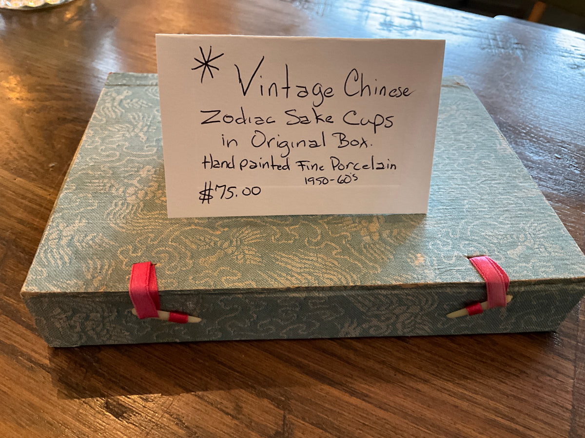 Vintage Chinese Zodiac Sake Cups