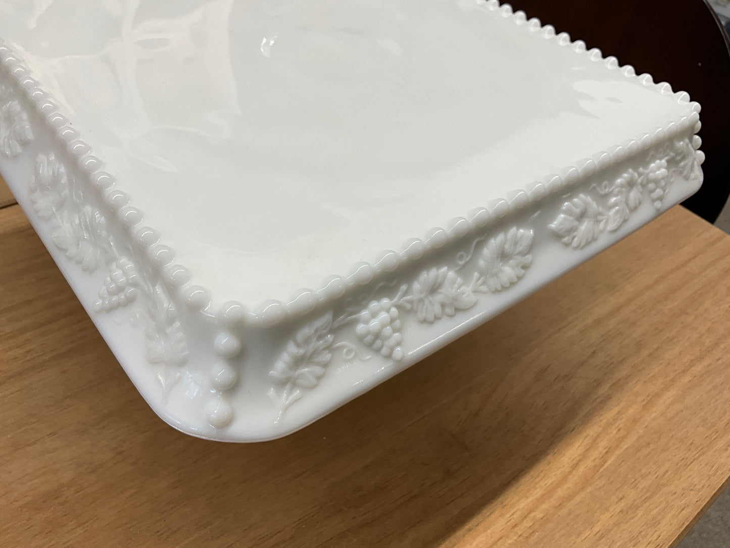 Westmoreland Cake Stand - Vintage 1950s Milk Glass