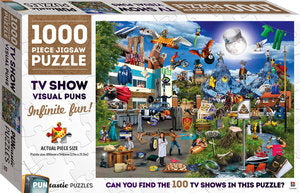 TV Show Visual Puns: 1000 Piece Jigsaw Puzzle