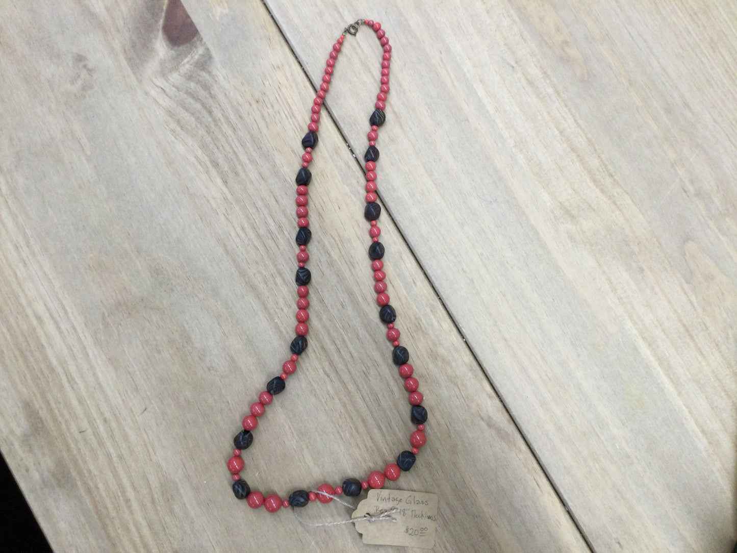 Vintage Glass Bead 18” Necklace