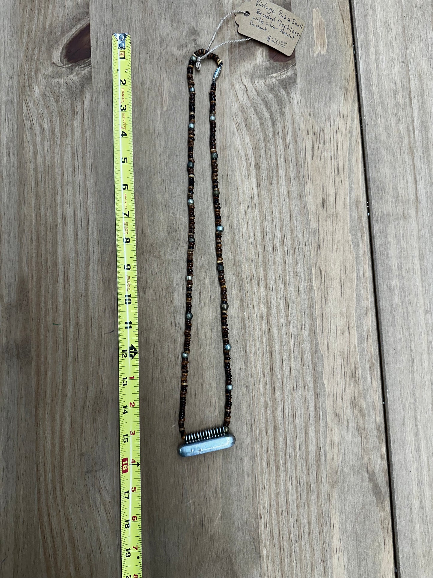 vintage Puka Shell Beaded Necklace