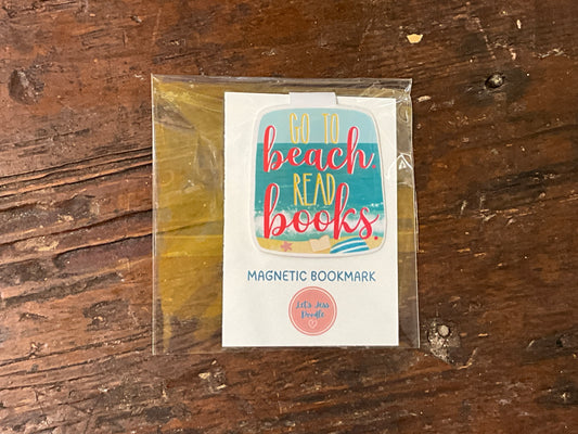 Go to Beach. Read Books. Magnetic Bookmark