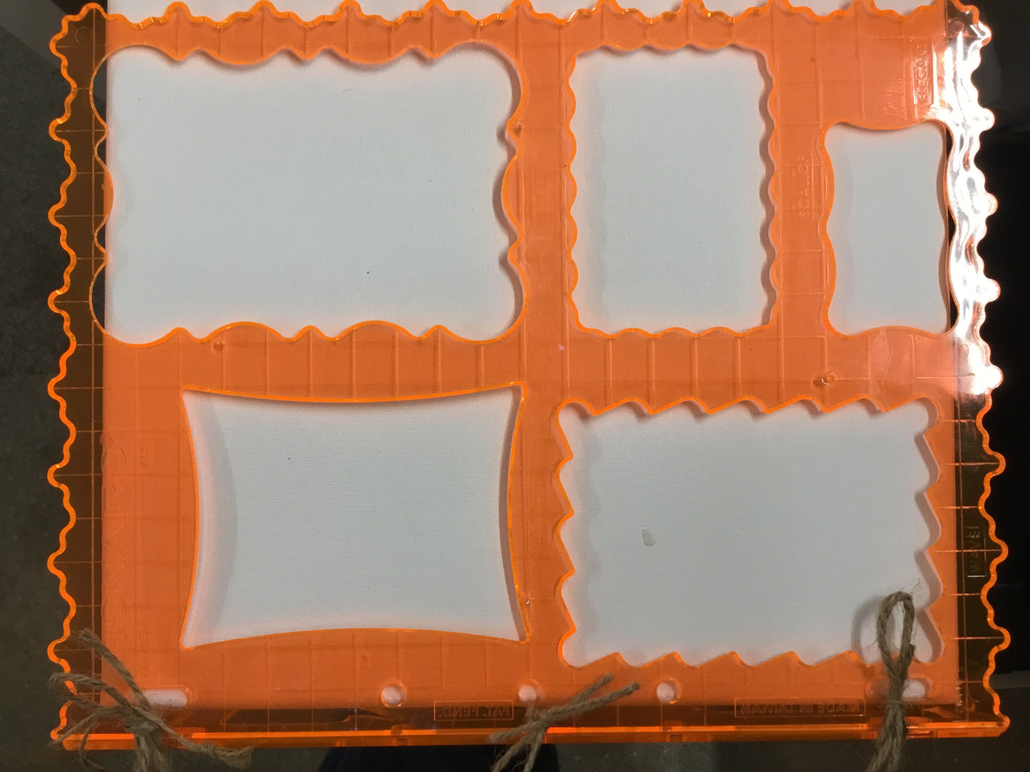 2 Fiskars Hard Plastic Stencil Templates