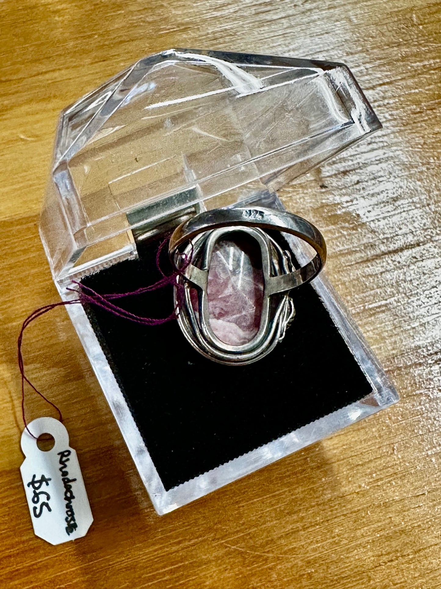 Rhodochrosite 925 Silver Ring