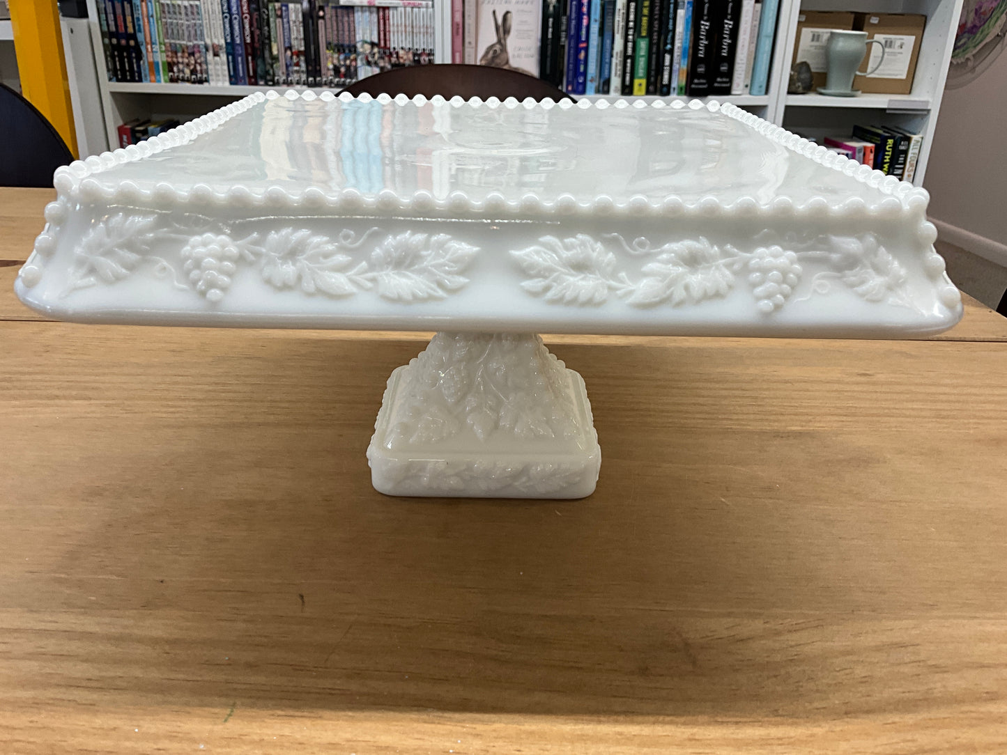 Westmoreland Cake Stand - Vintage 1950s Milk Glass