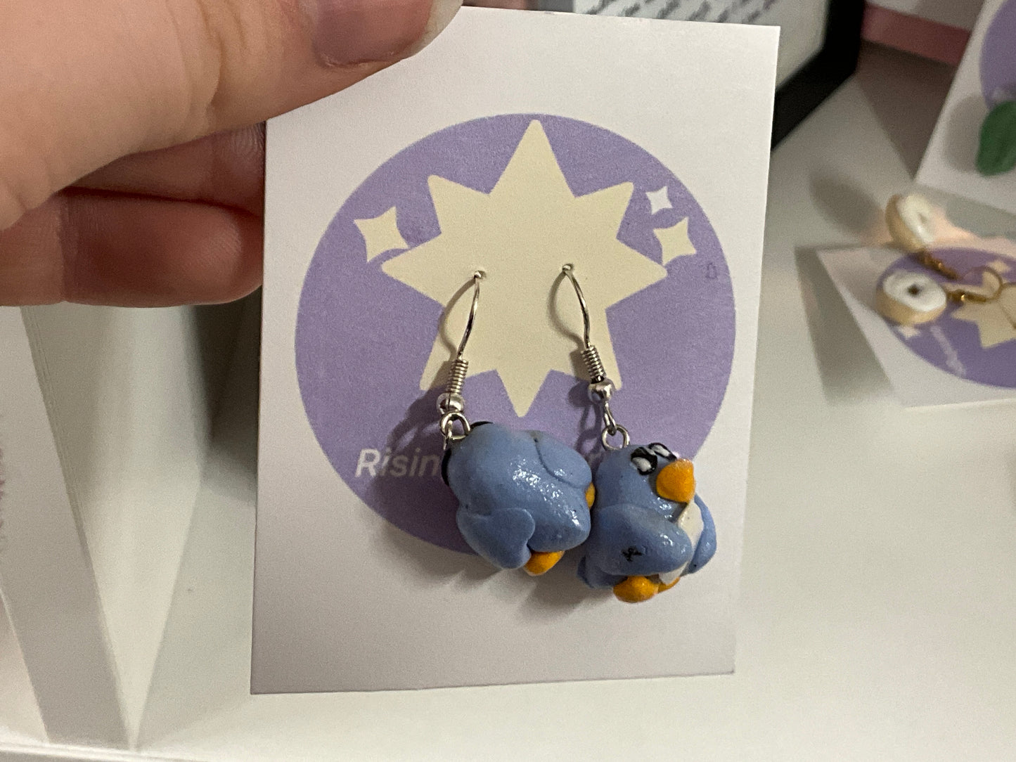 Blue Penguin Earrings