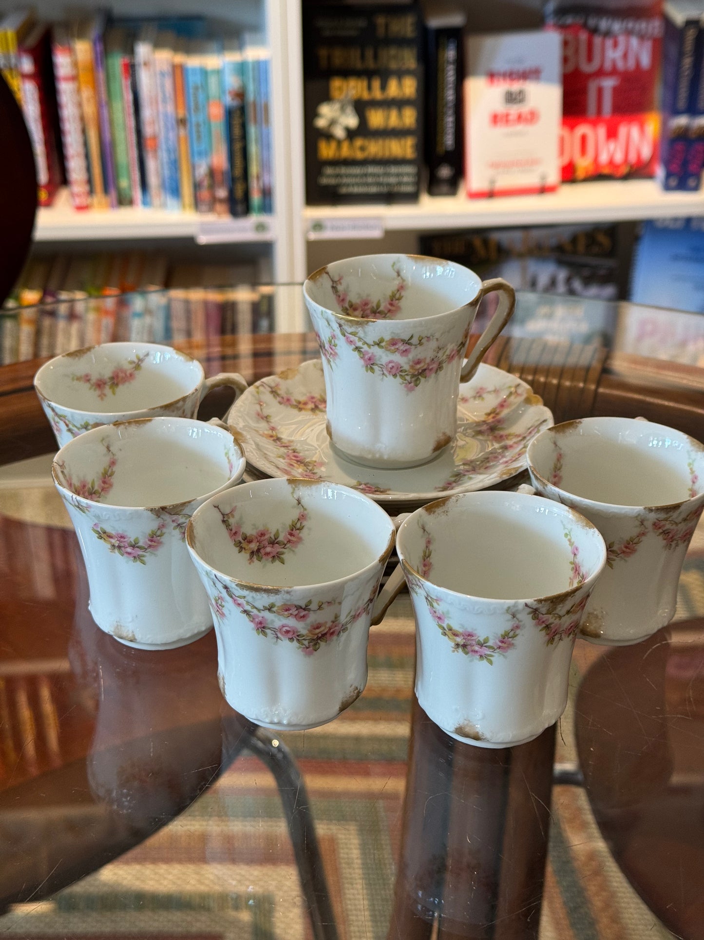 Haviland Limoges France Schleiger 145 espresso cup & saucers set of 6