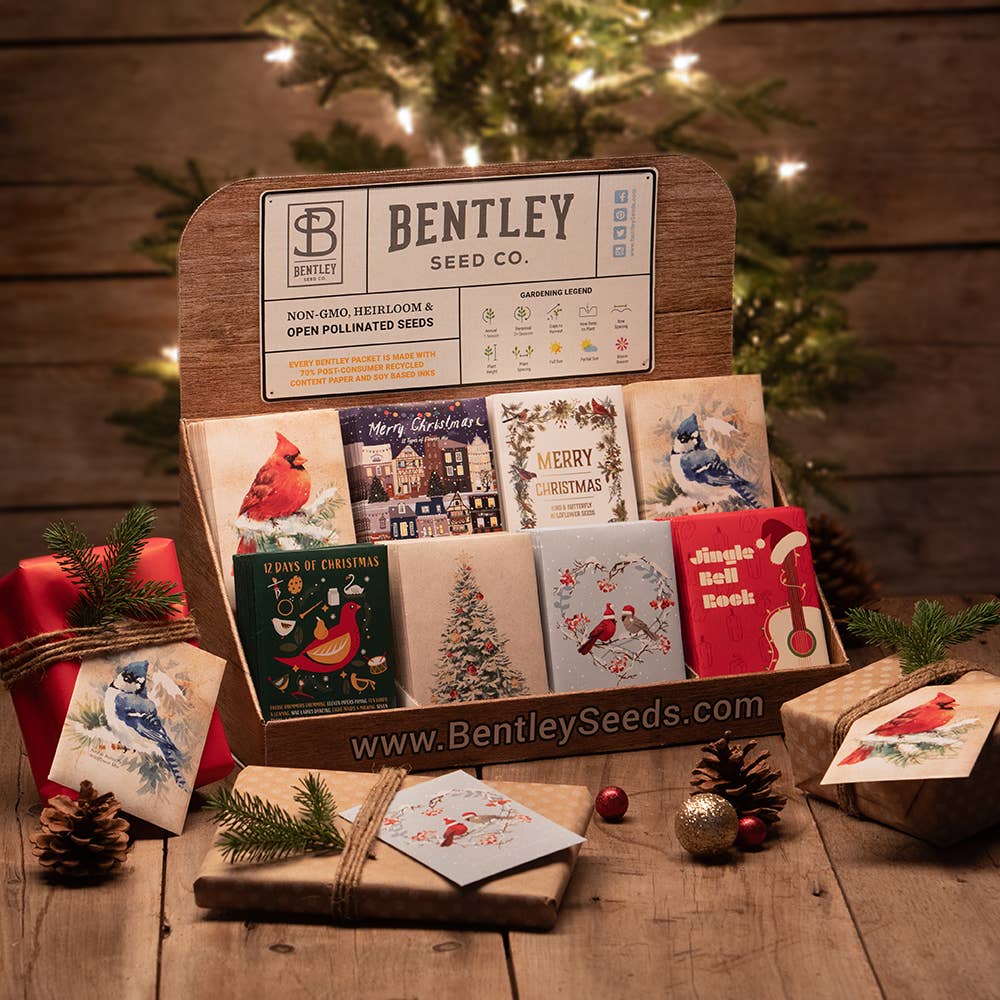 12 Days of Christmas Gift Tag Card - 12 Types of Flowers Mix