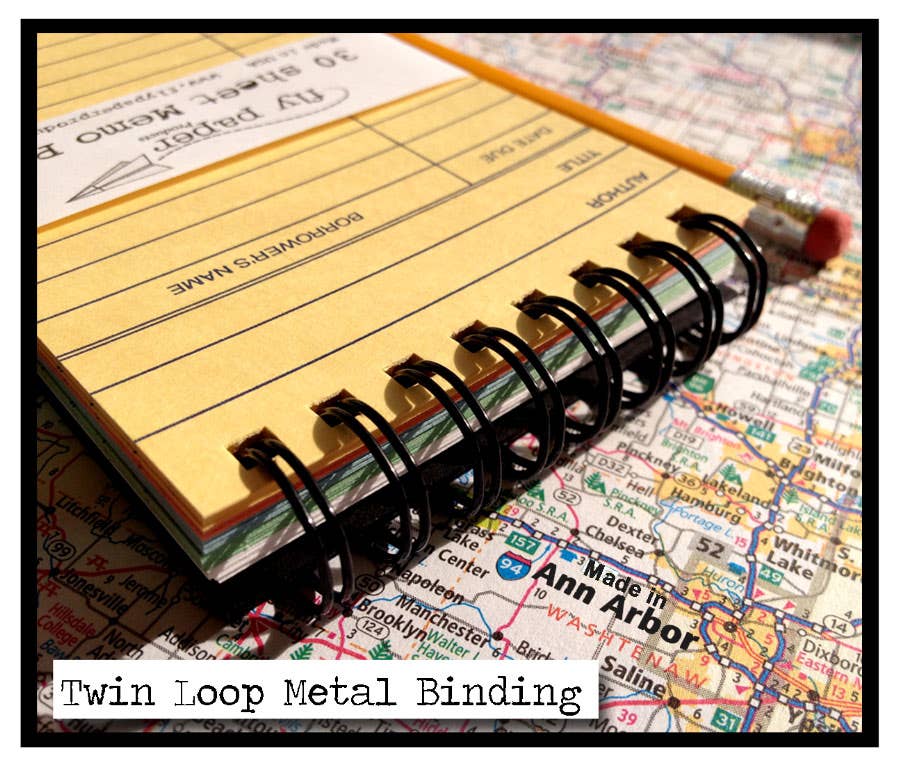 Vintage Nostalgia Library Card Handmade Memo Pad