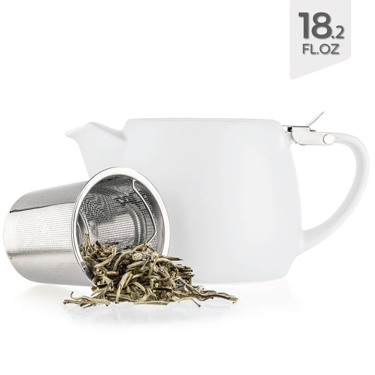 Pluto White Porcelain Teapot 18.2oz