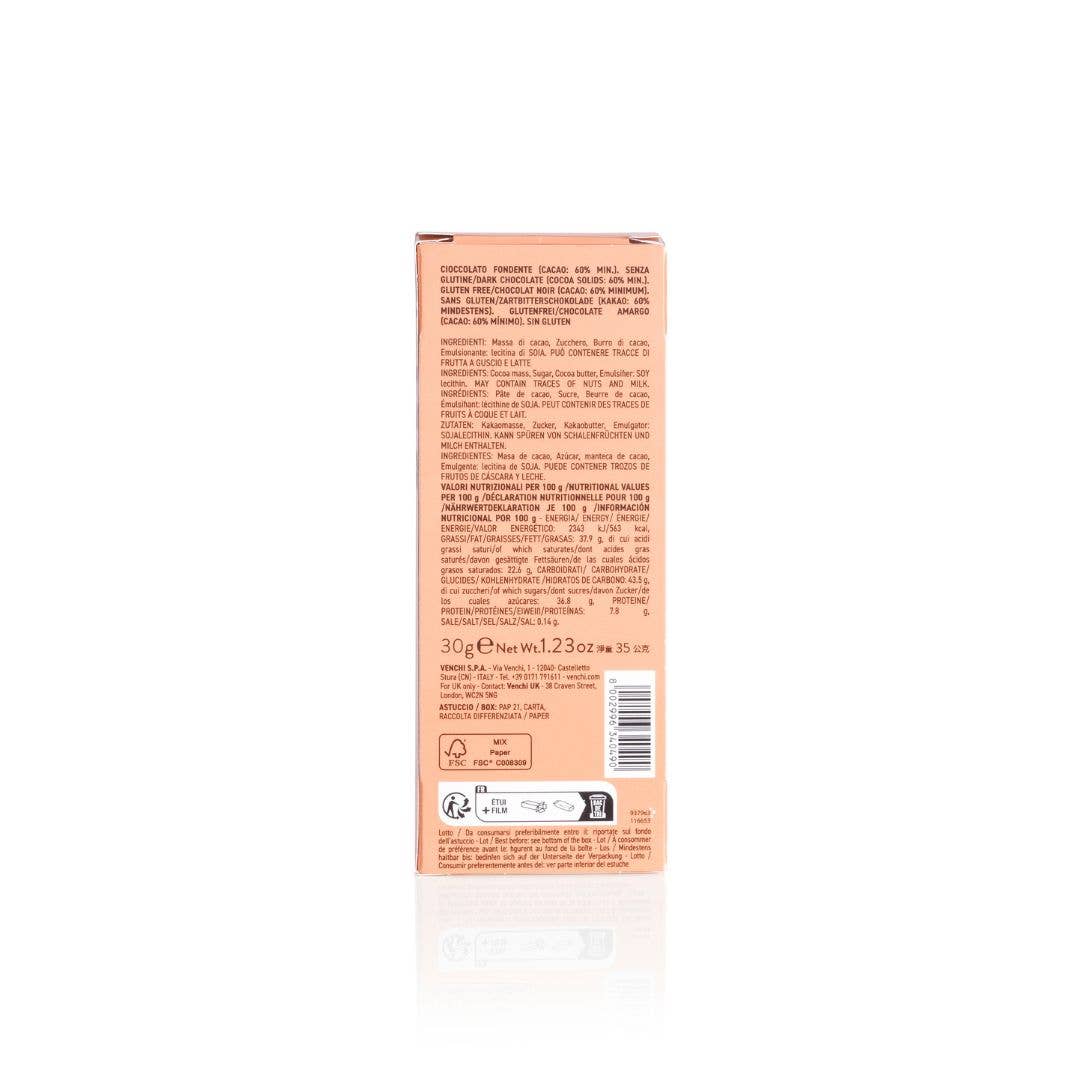 Mini 60% Dark Chocolate Bar -  Italian Gourmet Chocolate
