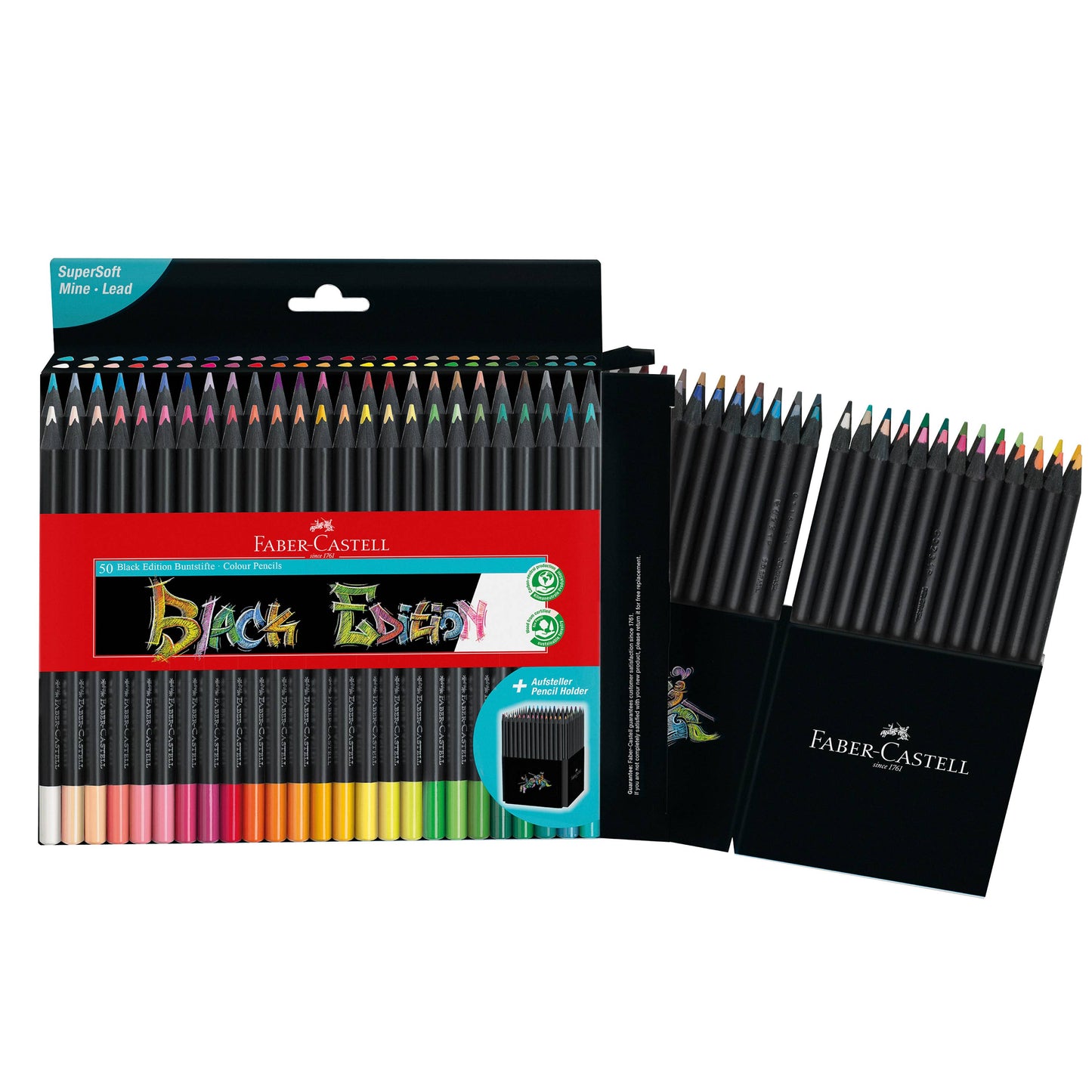 Super Soft Black Edition Colored Pencils, Box of 50