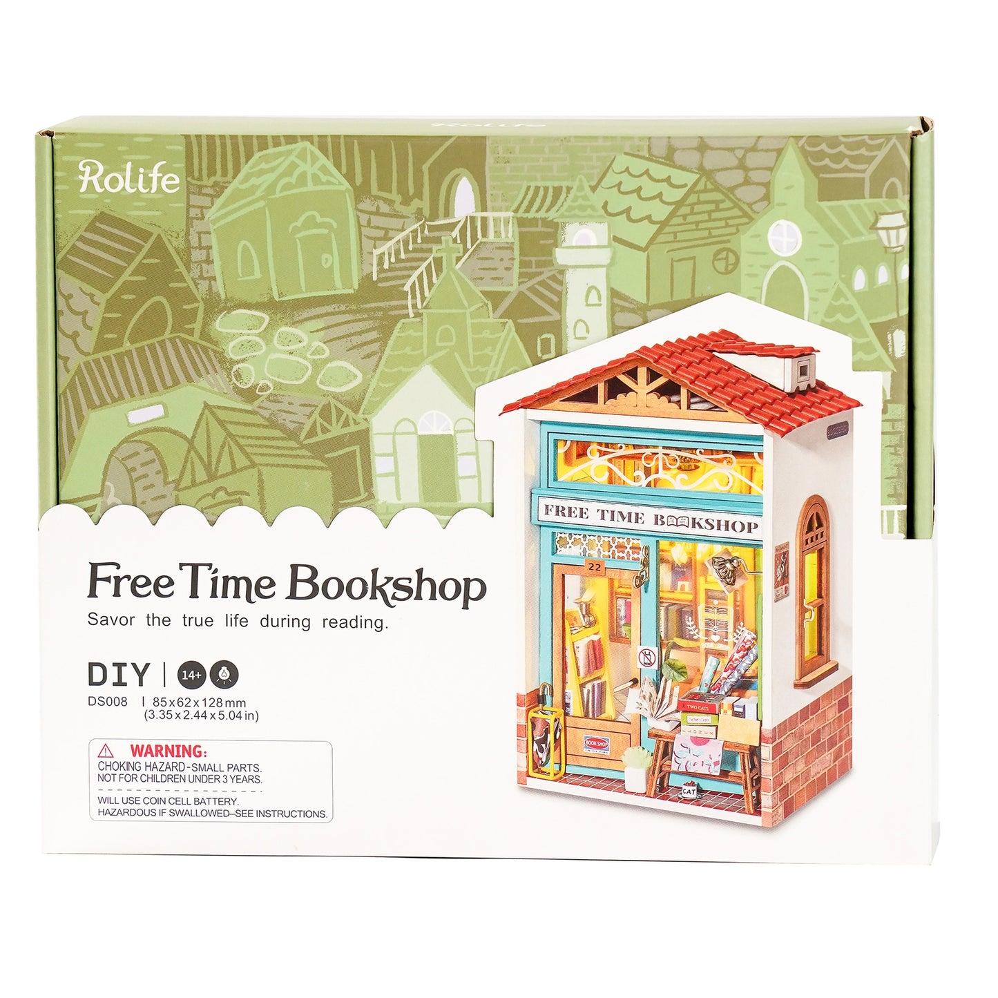 Free Time Bookshop DIY Miniature House Kit