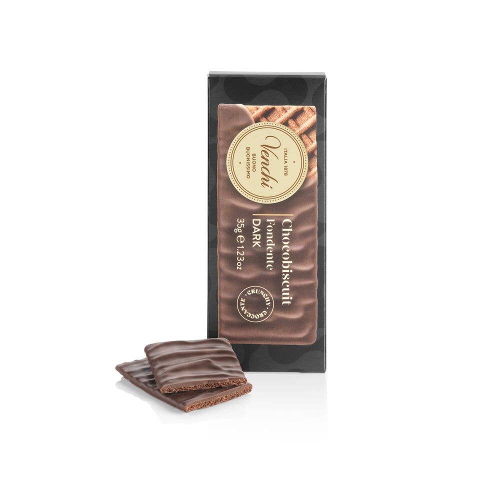 Dark ChocoBiscuit Wafer Snack Bar - Venchi Gourmet Chocolate