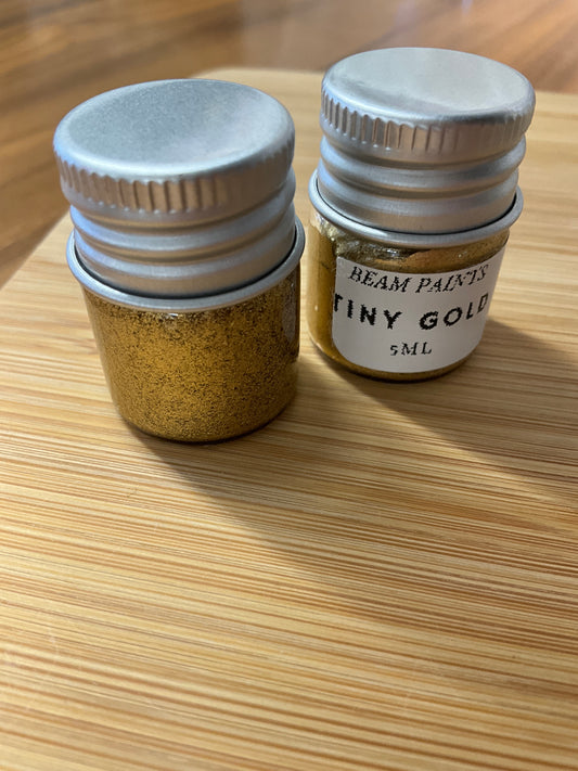 Beam paints “Tiny Glass Jars of Color”  GOLD