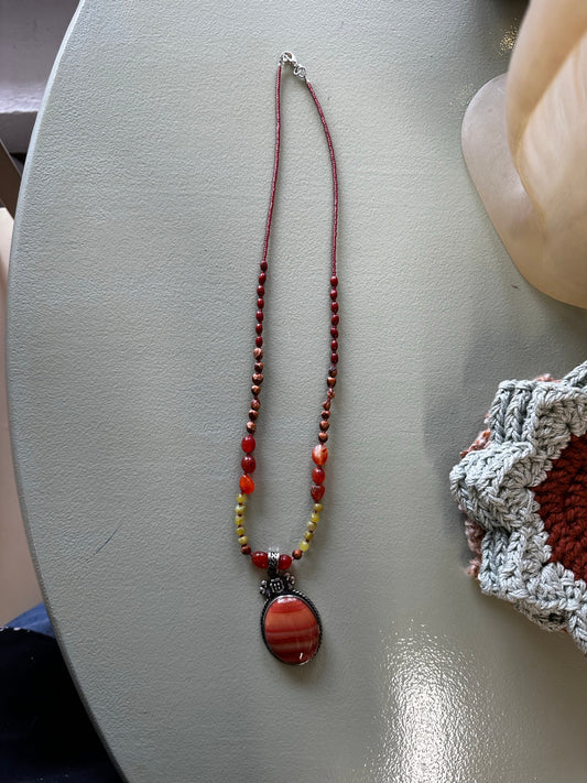 Carnelian Pendent Necklace