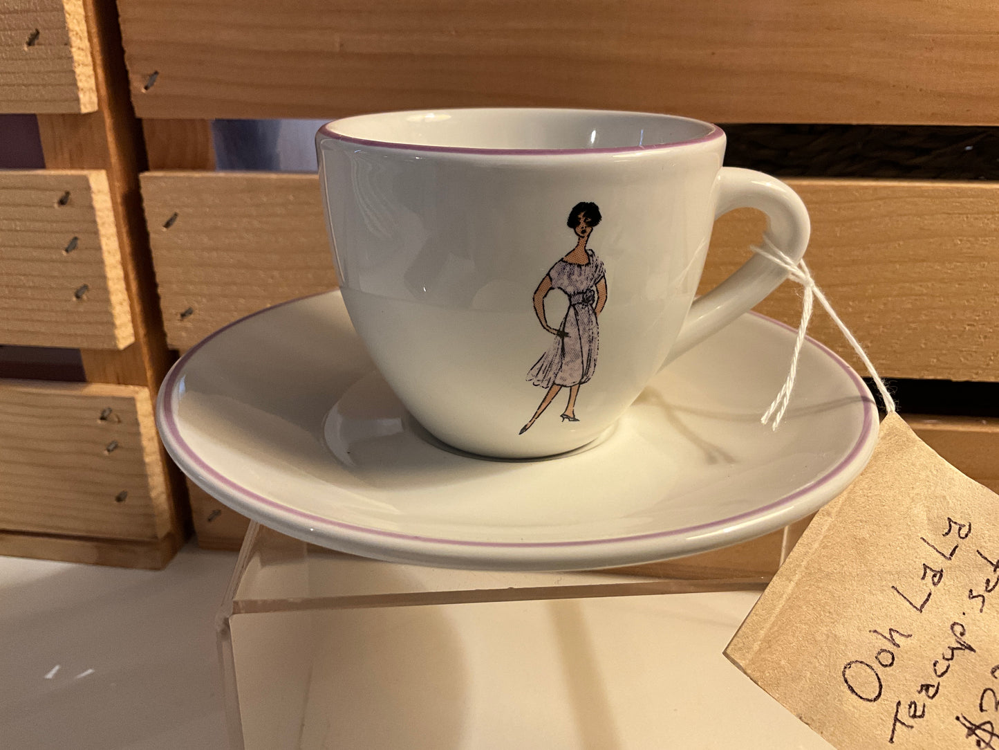 Ooh La La trio teacup set