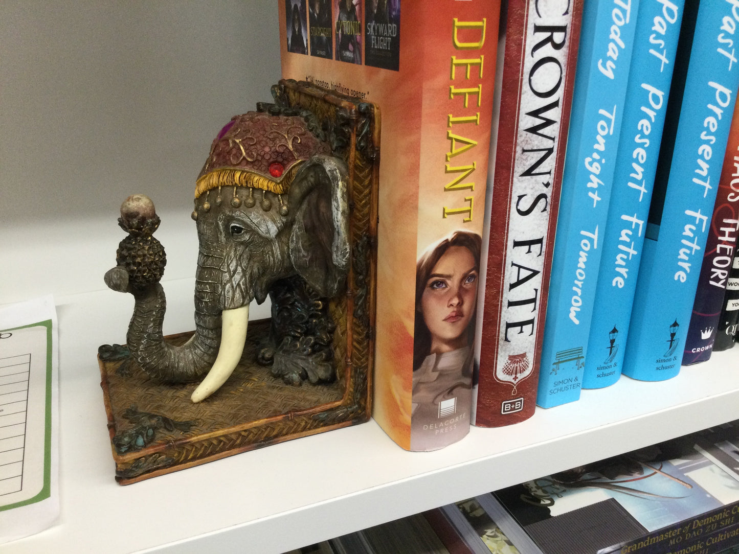 Elephant book end set.