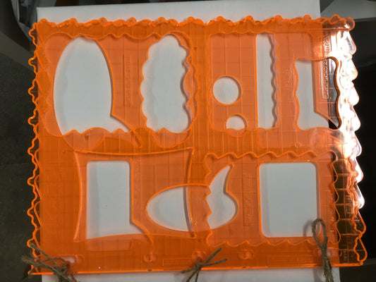 2 Fiskars Hard Plastic Stencil Templates