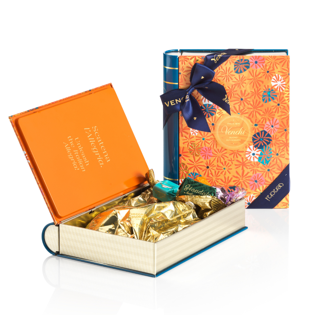 Murrine Large Book Box - Assorted Gourmet Italian Chocolate