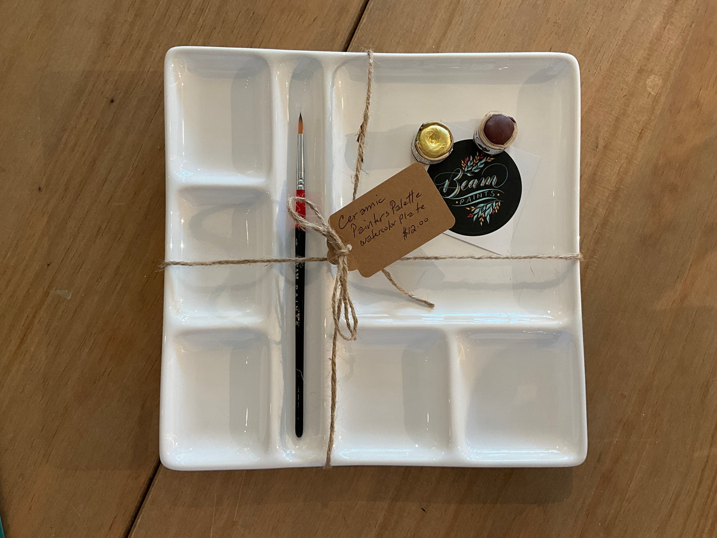 Ceramic painters palette watercolor plate