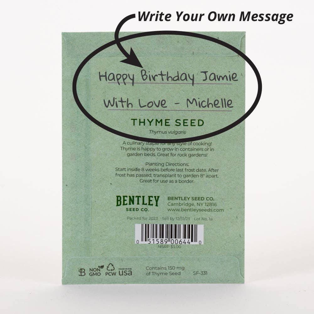 It's Birthday Thyme - Thyme Seed Packets