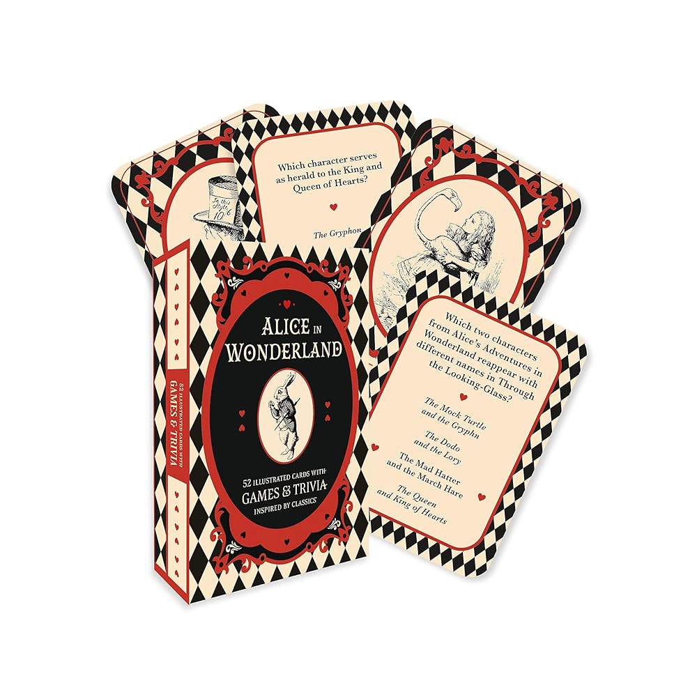 Alice in Wonderland: A literary card game: 52 illustrated cards with games and trivia cover image