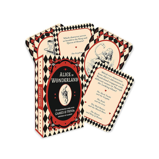 Alice in Wonderland: A literary card game: 52 illustrated cards with games and trivia cover image