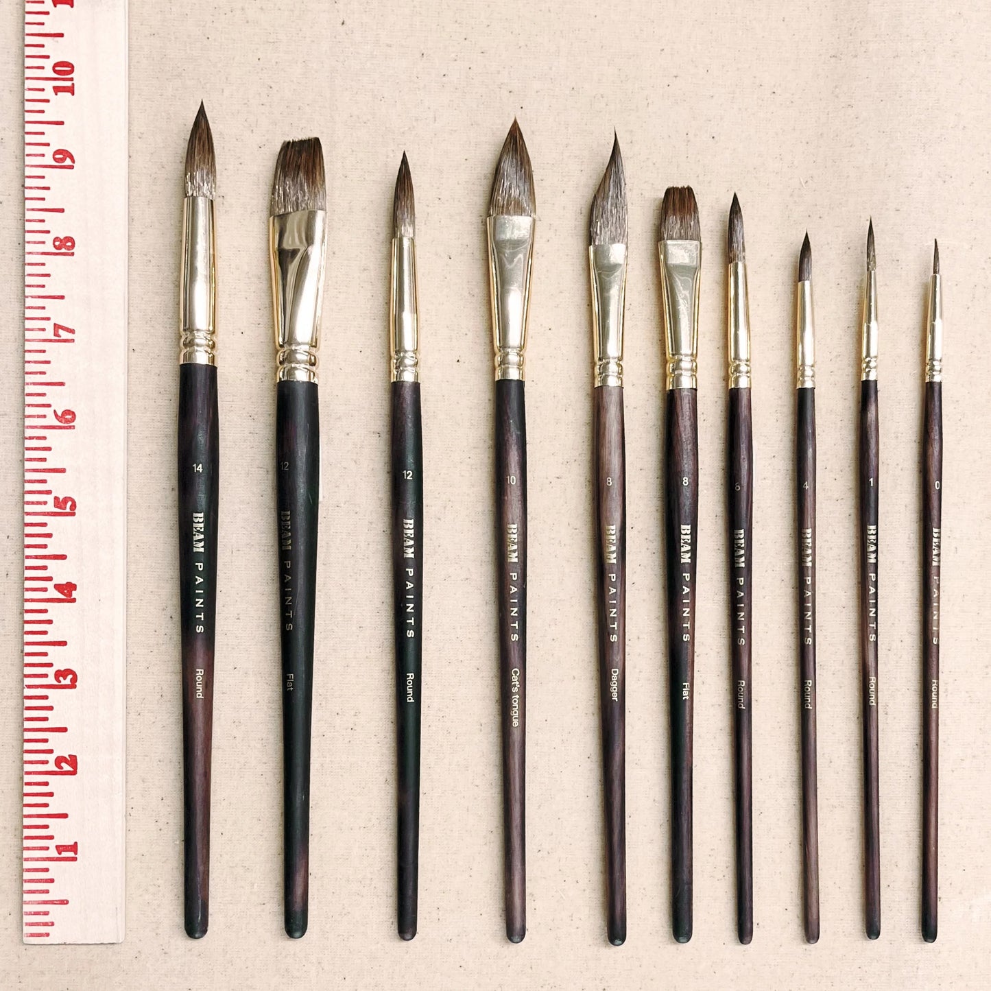 Beam Paint Pony Hair Brush Set