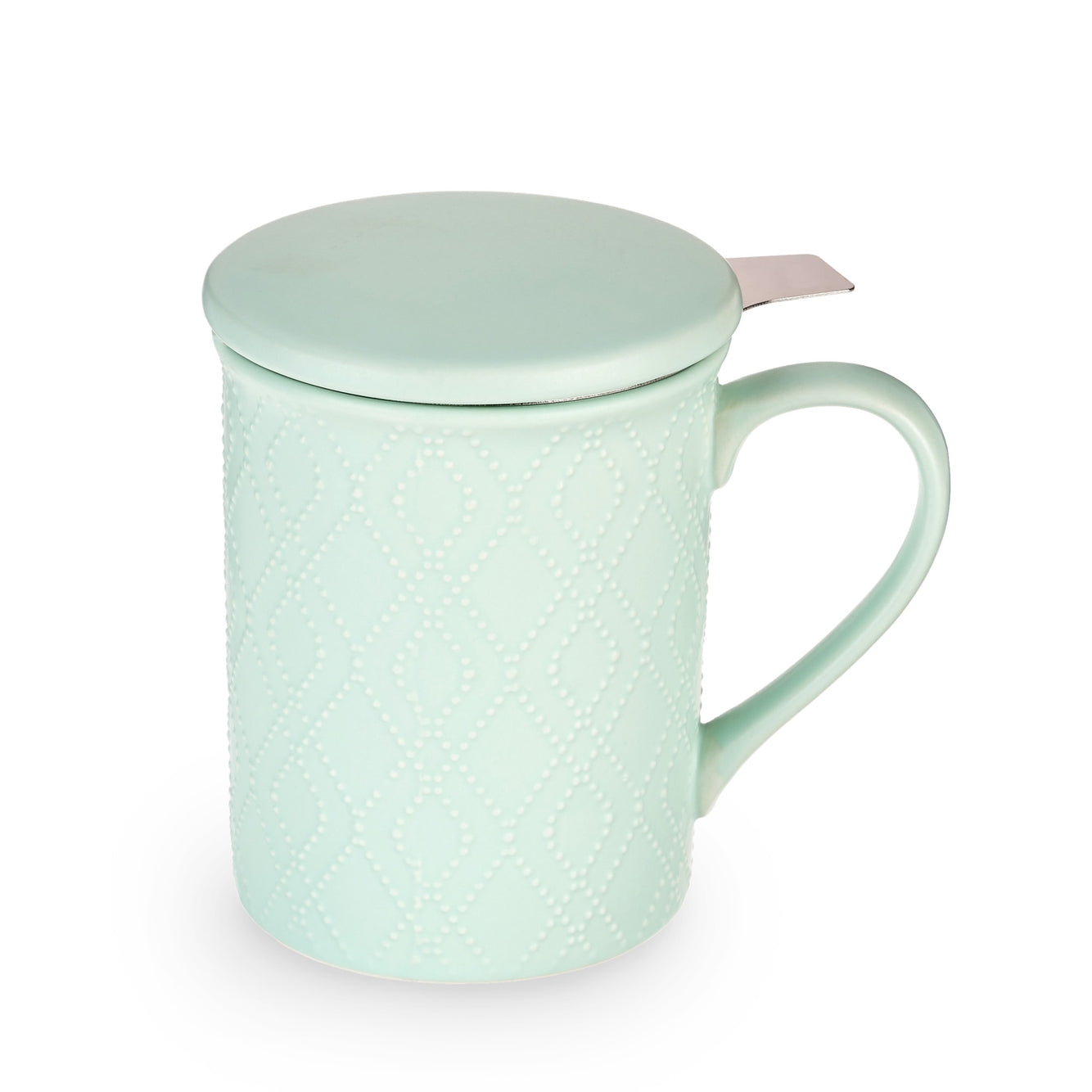 Annette™ 3D Ceramic Mug with Tea Infuser in Souk Mint