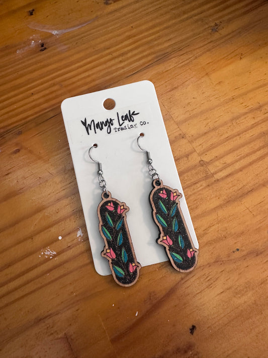 Mango Leaf Trading Victorian Floral Dangle Earrings