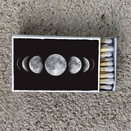 Moon Phases Small Matchbox • Decorative Matches
