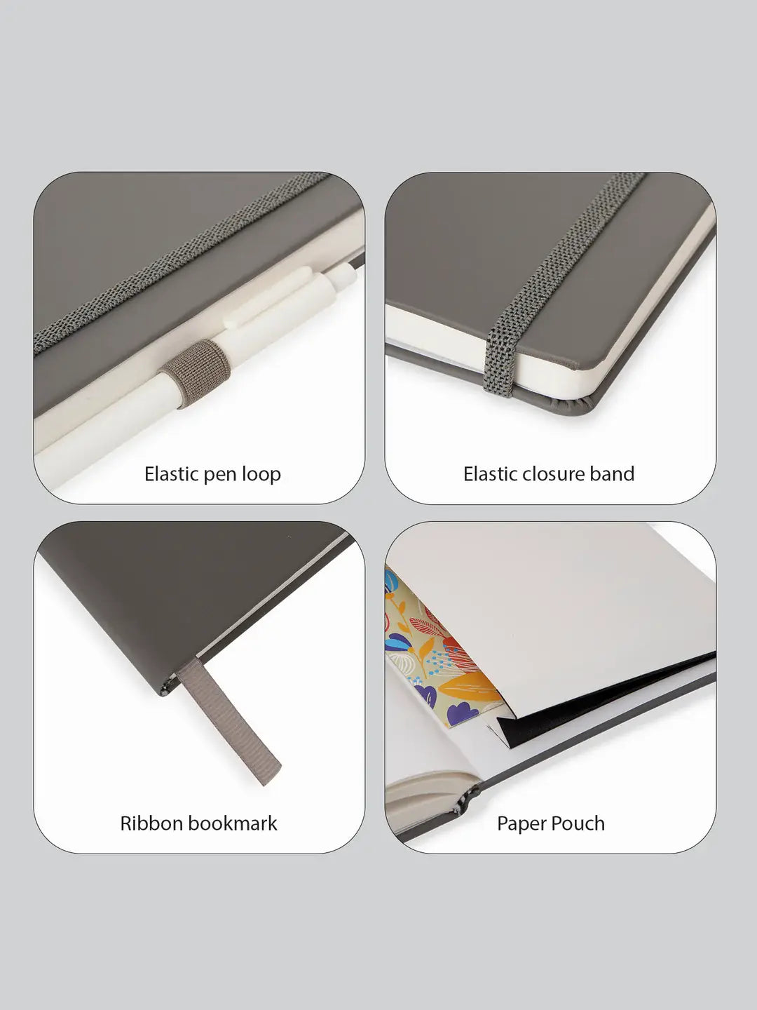 8.50 x 5.50in - A5 Notebooks - Vegan Leather - LINED