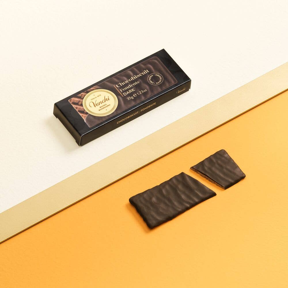 Dark ChocoBiscuit Wafer Snack Bar - Venchi Gourmet Chocolate