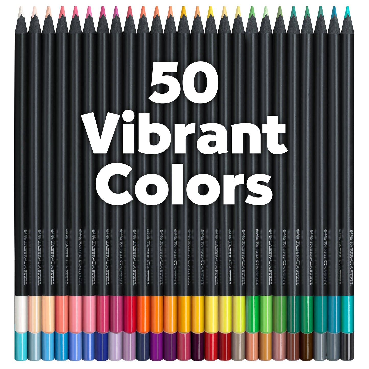 Super Soft Black Edition Colored Pencils, Box of 50