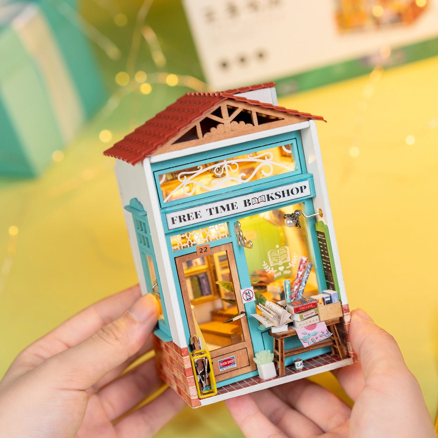 Free Time Bookshop DIY Miniature House Kit