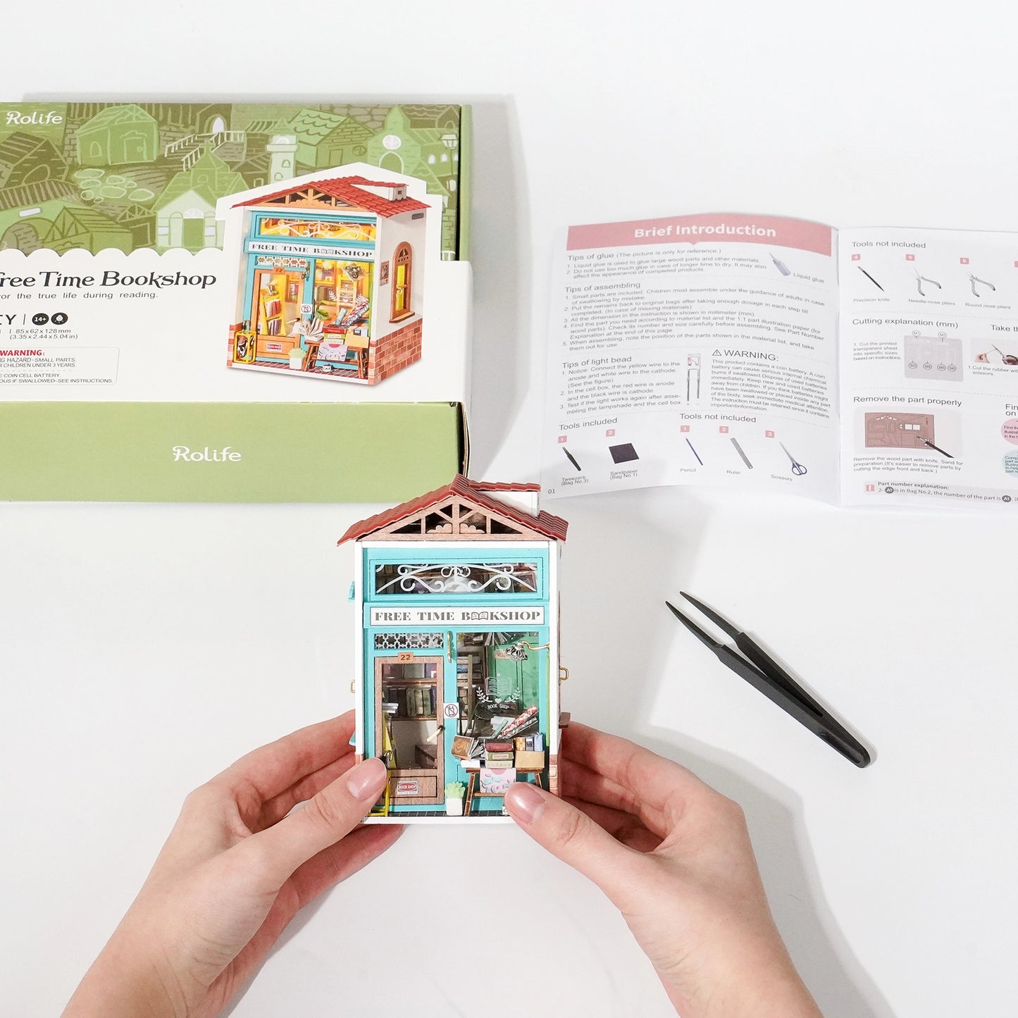 Free Time Bookshop DIY Miniature House Kit