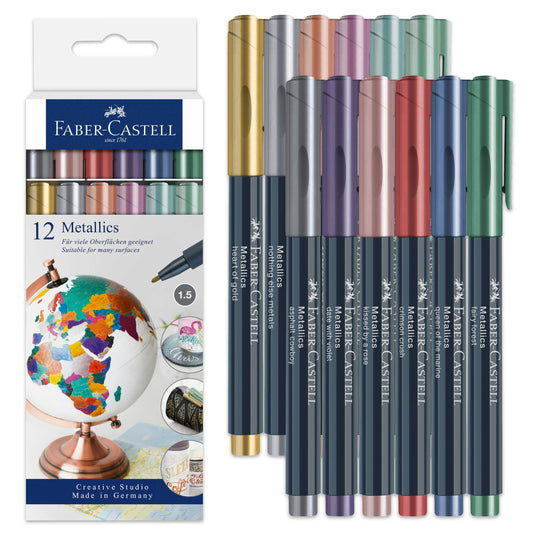 Metallic Multi-Surface Creative Markers, Set of 12